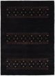 Gabbeh  Tribal Black Area rug 5x8 Indian Hand Loomed 355181