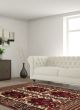 Bordered  Tribal Ivory Area rug 3x5 Afghan Hand-knotted 356055