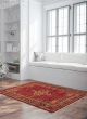Bordered  Traditional Red Area rug 3x5 Persian Hand-knotted 358029