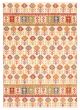 Bordered  Traditional Ivory Area rug Unique Afghan Hand-knotted 360172