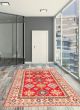 Bordered  Traditional Red Area rug 5x8 Afghan Hand-knotted 360301