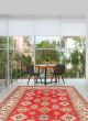 Bordered  Traditional Red Area rug 6x9 Afghan Hand-knotted 360335