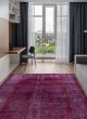 Overdyed  Transitional Purple Area rug 5x8 Turkish Hand-knotted 360871