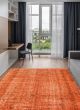 Bordered  Transitional Orange Area rug 5x8 Turkish Hand-knotted 361273