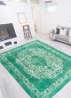 Bordered  Transitional Green Area rug 9x12 Turkish Hand-knotted 362386