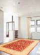 Bordered  Traditional Red Area rug 9x12 Pakistani Hand-knotted 362448