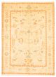 Bordered  Traditional Ivory Area rug 5x8 Afghan Hand-knotted 362897