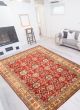 Bordered  Traditional Red Area rug 9x12 Afghan Hand-knotted 363504