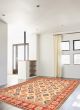 Bordered  Traditional Ivory Area rug 9x12 Afghan Hand-knotted 363608