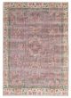 Bordered  Vintage Green Area rug 6x9 Turkish Hand-knotted 363623