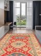 Bordered  Traditional Red Area rug 6x9 Afghan Hand-knotted 363631