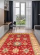 Bordered  Traditional Red Area rug 6x9 Afghan Hand-knotted 363657