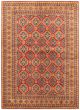 Bordered  Traditional Red Area rug 8x10 Afghan Hand-knotted 363741