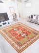 Bordered  Traditional Red Area rug 9x12 Afghan Hand-knotted 364084