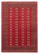 Bordered  Traditional Red Area rug 6x9 Pakistani Hand-knotted 364220