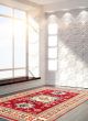 Bordered  Traditional Red Area rug 5x8 Indian Hand-knotted 364323