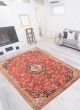 Bordered  Traditional Red Area rug 8x10 Persian Hand-knotted 365094