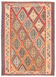 Flat-weaves & Kilims  Tribal Red Area rug 5x8 Turkish Flat-Weave 367153