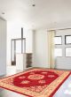 Bordered  Traditional Red Area rug 6x9 Chinese Hand-knotted 367333