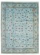 Bordered  Transitional Blue Area rug 10x14 Pakistani Hand-knotted 367345