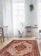Bordered  Traditional Ivory Area rug 4x6 Persian Hand-knotted 369005