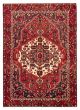 Bordered  Traditional Red Area rug 6x9 Persian Hand-knotted 369183