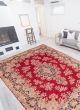 Bordered  Traditional Red Area rug 9x12 Persian Hand-knotted 369449