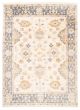 Bordered  Traditional Ivory Area rug 10x14 Indian Hand-knotted 370272
