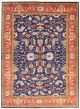 Bordered  Traditional Blue Area rug 9x12 Indian Hand-knotted 370489