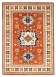 Bordered  Traditional Orange Area rug 5x8 Indian Hand-knotted 370527