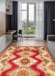 Bordered  Traditional Red Area rug 5x8 Indian Hand-knotted 370531