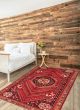 Bordered  Traditional Red Area rug 5x8 Turkish Hand-knotted 370921