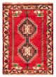 Bordered  Traditional Red Area rug 3x5 Turkish Hand-knotted 370975