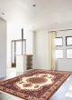 Bordered  Traditional Ivory Area rug 9x12 Turkish Hand-knotted 373011