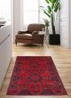 Bordered  Traditional Red Area rug 3x5 Afghan Hand-knotted 376905