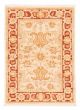 Bordered  Traditional Ivory Area rug 3x5 Afghan Hand-knotted 379427