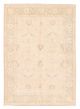 Bordered  Traditional Ivory Area rug 4x6 Afghan Hand-knotted 379778