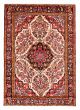 Bordered  Traditional Ivory Area rug 4x6 Persian Hand-knotted 380598
