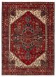 Bordered  Traditional Red Area rug 10x14 Indian Hand-knotted 388843
