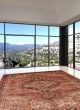 Geometric  Vintage Brown Area rug 8x10 Turkish Hand-knotted 390982