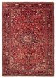Geometric  Traditional Red Area rug Unique Turkish Hand-knotted 391360