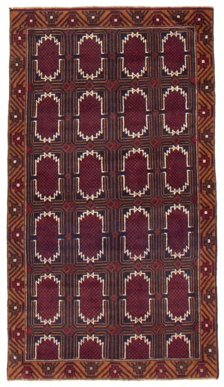 Geometric  Tribal Red Area rug 3x5 Afghan Hand-knotted 367613