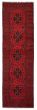Bordered  Traditional Red Runner rug 10-ft-runner Afghan Hand-knotted 347950