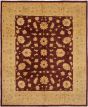 Bordered  Traditional Red Area rug 6x9 Afghan Hand-knotted 268745