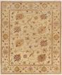 Bordered  Transitional Ivory Area rug 6x9 Turkish Hand-knotted 280775