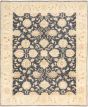 Bordered  Transitional Black Area rug 8x10 Turkish Hand-knotted 280868