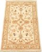 Bordered  Traditional Ivory Area rug 3x5 Afghan Hand-knotted 330476