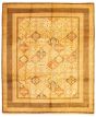 Bordered  Traditional Ivory Area rug 6x9 Pakistani Hand-knotted 331290