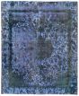 Bordered  Transitional Purple Area rug 8x10 Turkish Hand-knotted 332343