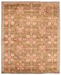 Bordered  Transitional Brown Area rug 6x9 Pakistani Hand-knotted 338778
